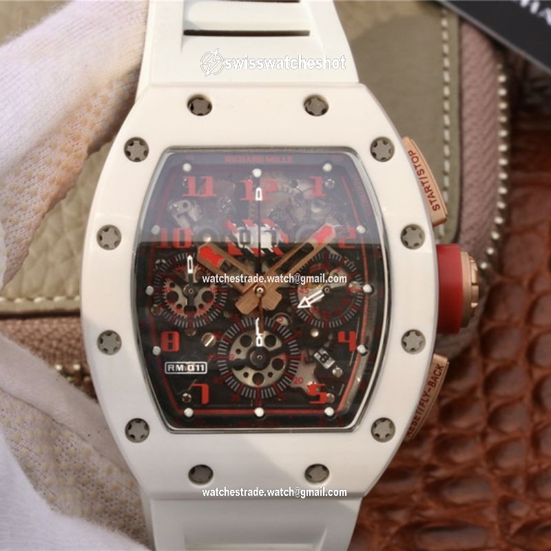 Richard Mille RM011 Felipe Massa Flyback Dubai Chronograph KV Factory Crystal Dial Richard Mille RM011 Felipe Massa Flyback Dubai Chronograph KV Factory Crystal Dial