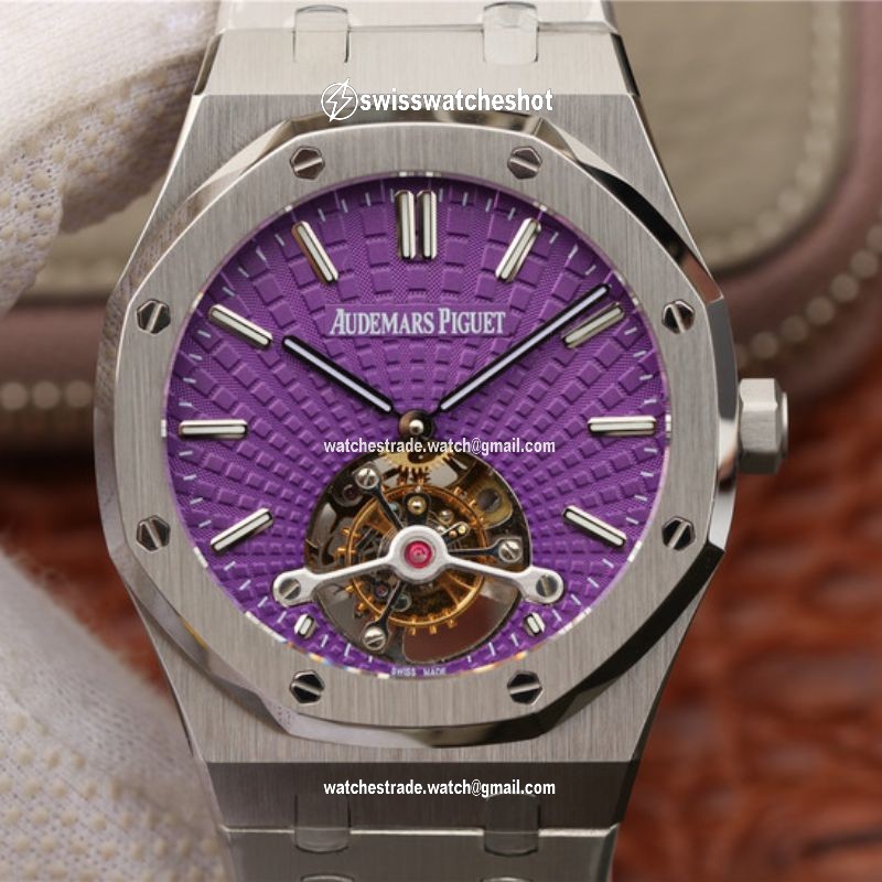 Audemars Piguet Royal Oak Tourbillon 26522ST.OO.1220ST.01 R8 Factory Purple Dial Audemars Piguet Royal Oak Tourbillon 26522ST.OO.1220ST.01 R8 Factory Purple Dial