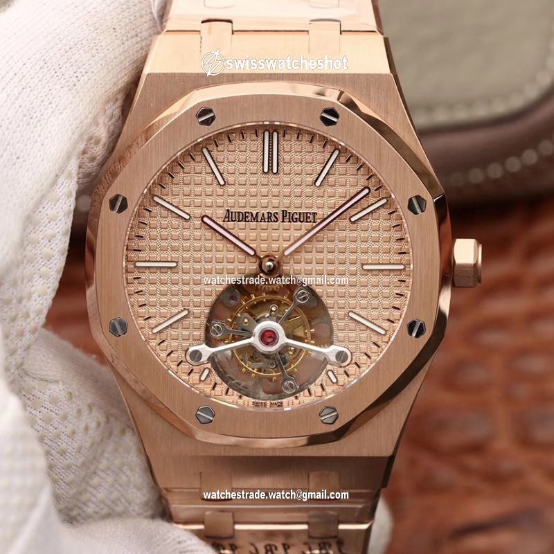 Audemars Piguet Royal Oak Tourbillon 26515OR.OO.1220OR.01 R8 Factory 18K Rosegold Dial Audemars Piguet Royal Oak Tourbillon 26515OR.OO.1220OR.01 R8 Factory 18K Rosegold Dial