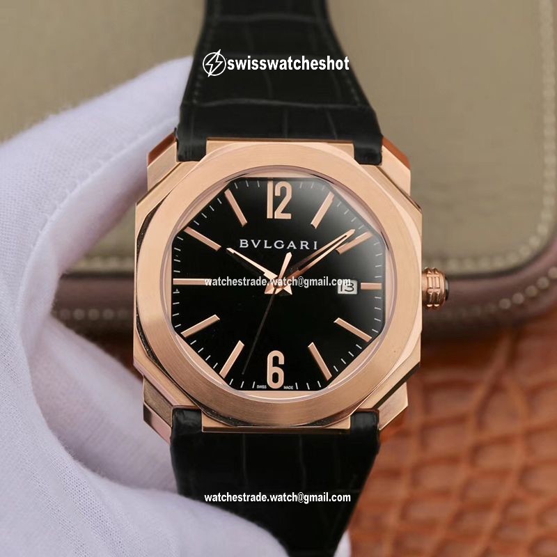 Bvlgari Octo Solotempo 102485 BG041BBSPGVD Black Dial Bvlgari Octo Solotempo 102485 BG041BBSPGVD Black Dial