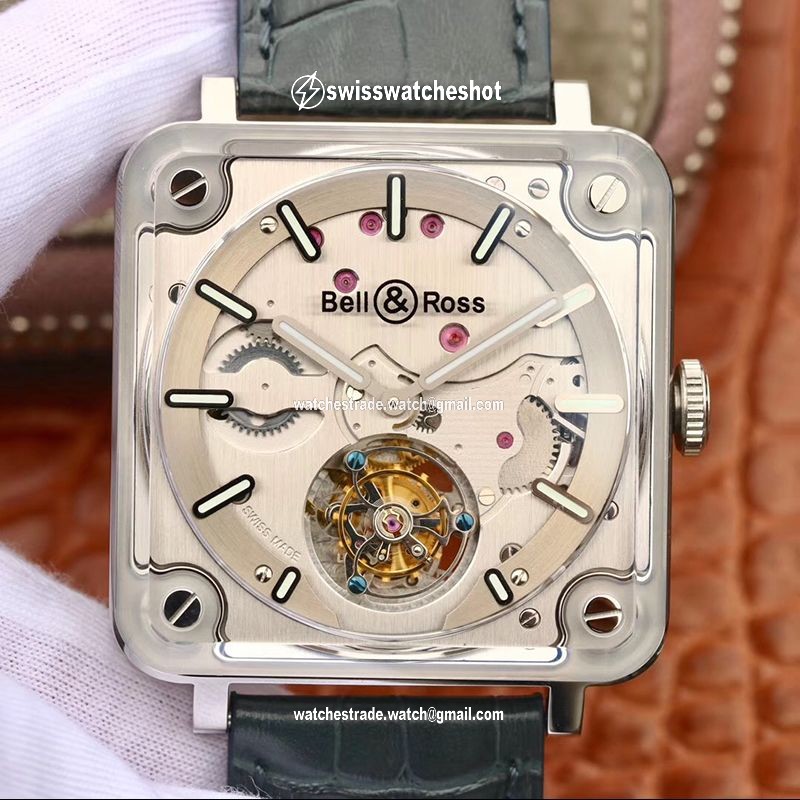 Bell Ross BR-X2 Tourbillon Stainless Steel Brushed Dial Bell Ross BR-X2 Tourbillon Stainless Steel Brushed Dial