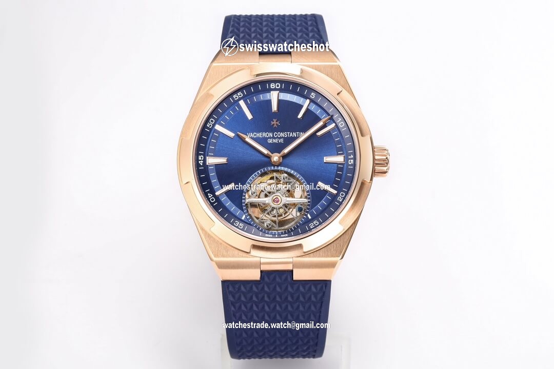 Vacheron Constantin Overseas Tourbillon 6000V/110R-B733 BBR Factory Blue Rubber Strap Vacheron Constantin Overseas Tourbillon 6000V/110R-B733 BBR Factory Blue Rubber Strap