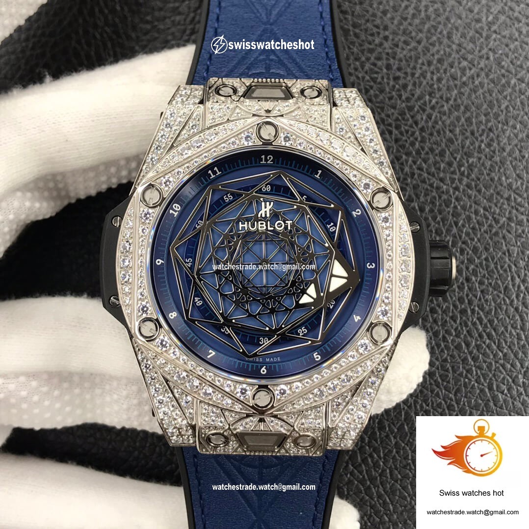 Hublot Big Bang WWF Factory Titanium Full Diamond Case 1