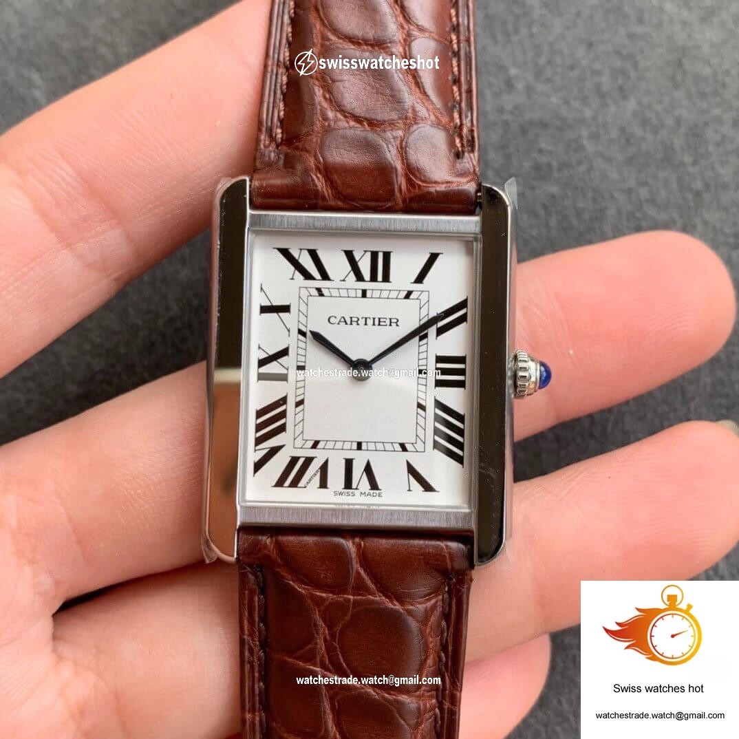 Cartier Tank WSTA0028 K11 Factory Brown Cowhide Strap 1