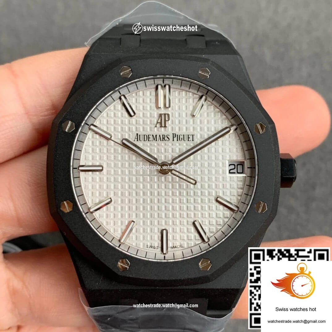 Audemars Piguet Royal Oak 15500 DLC Version ZF Factory Frosted White Dial 1