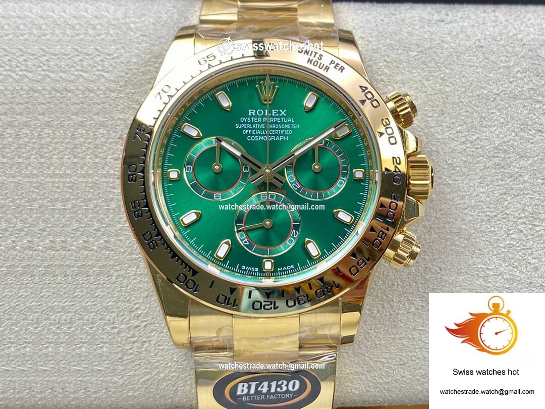 Rolex Daytona M116508-0013 BT Factory Yellow Gold Green Dial 1