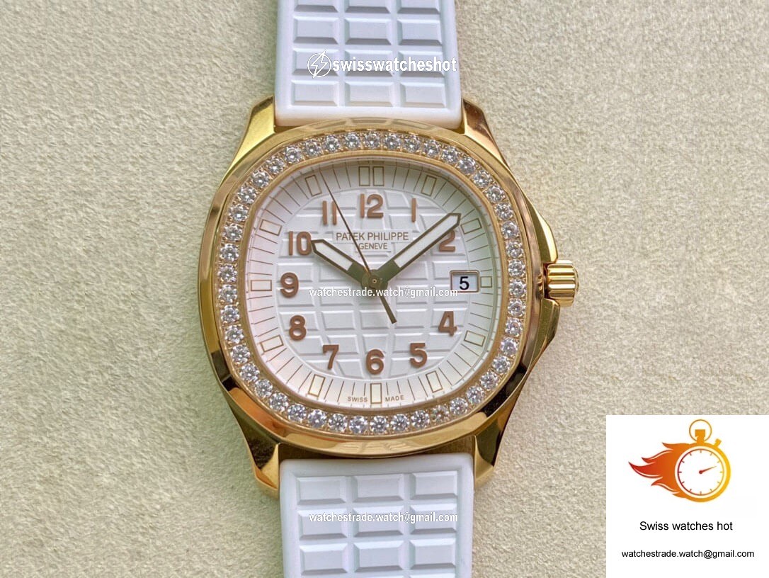 Patek Philippe Aquanaut 5067A Quartz Ladies PPF Factory Yellow Gold Diamond-set Bezel 1