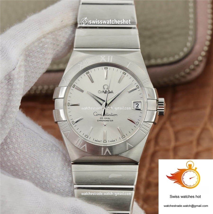 Omega Constellation 123.10.38.21.02.001 VS Factory Silvery White Dial 1