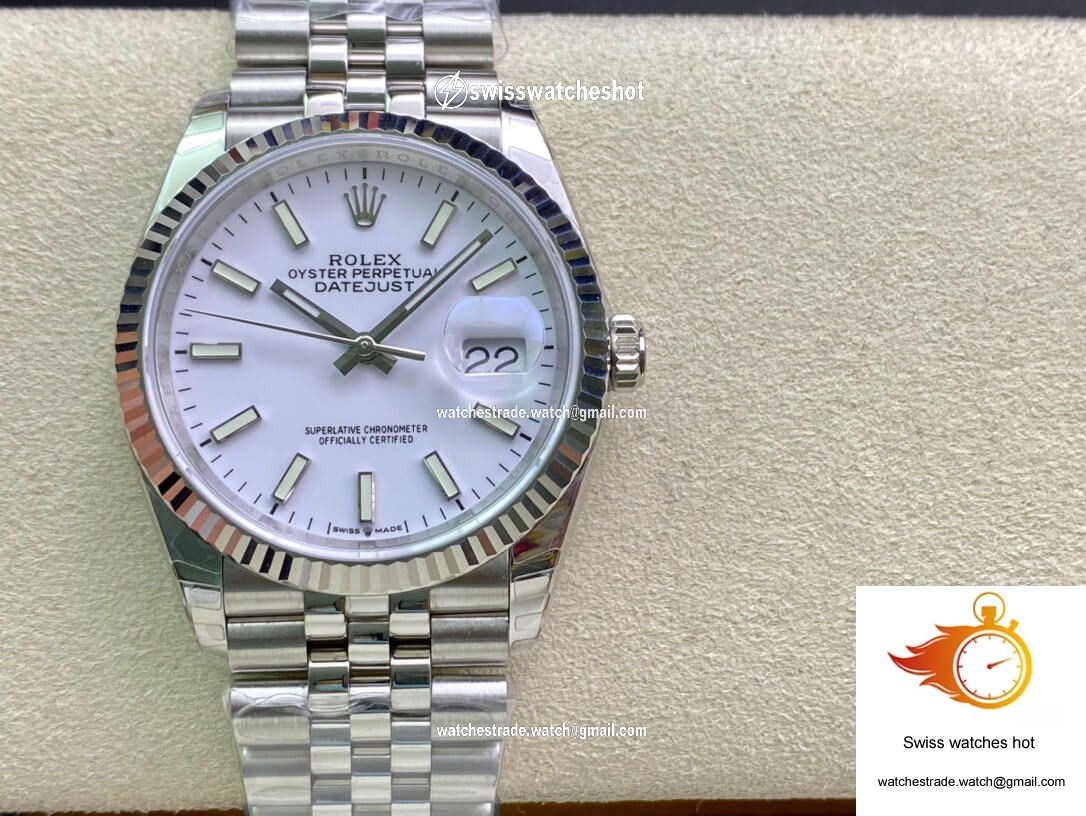 Rolex Datejust 36MM EW Factory Stainless Steel White Dial 1