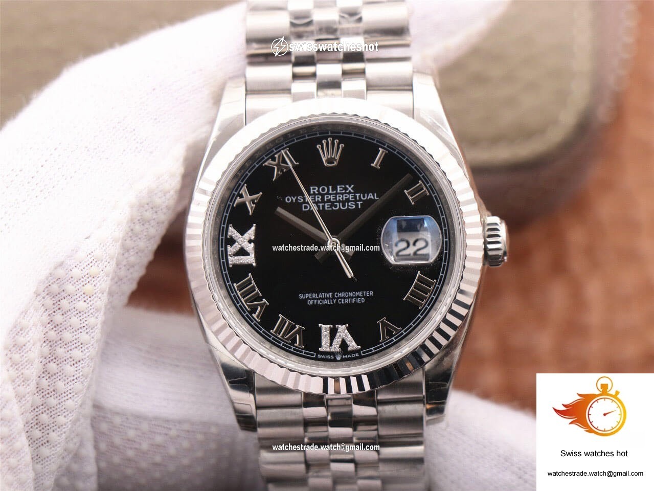 Rolex Datejust M126233 EW Factory Black Diamond-set Dial 1