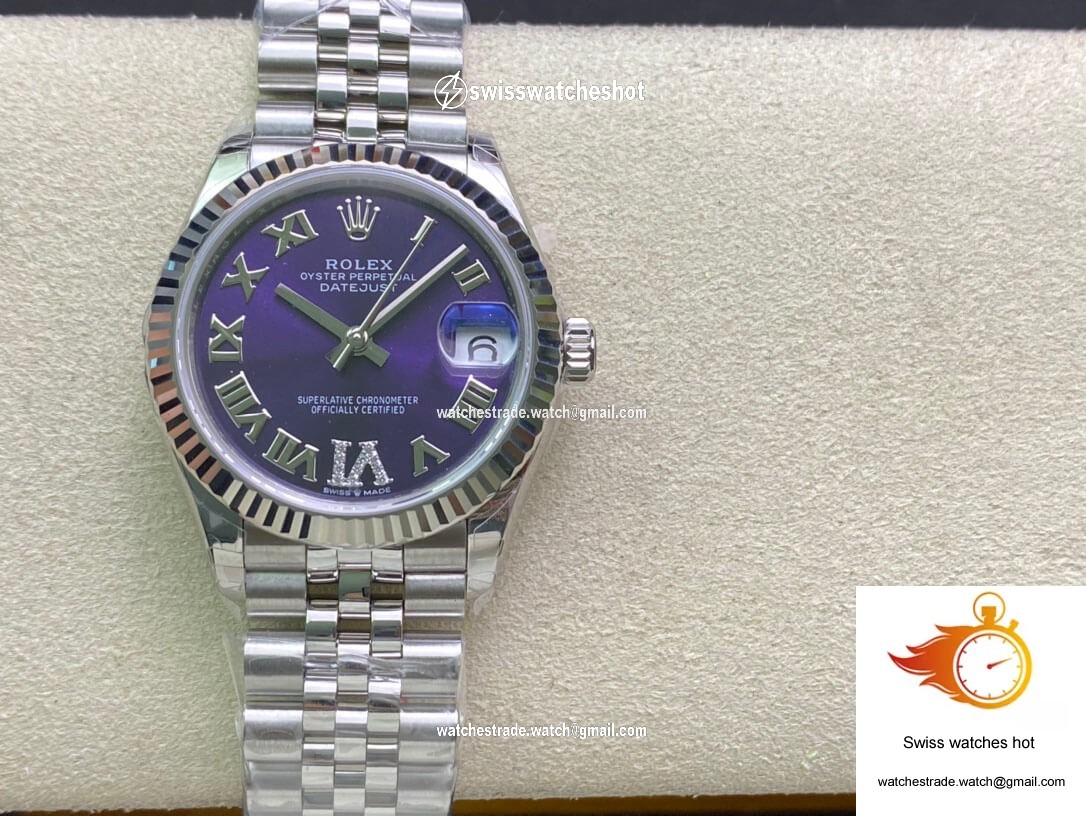 Rolex Datejust M178274-0088 31MM EW Factory Purple Dial 1