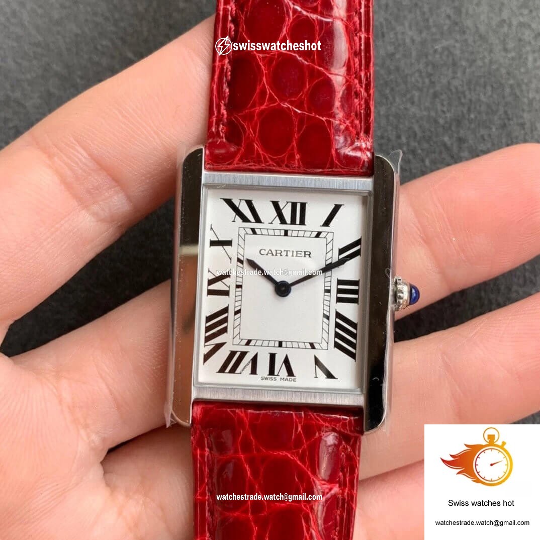 Cartier Tank W5200005 K11 Factory White Dial 1