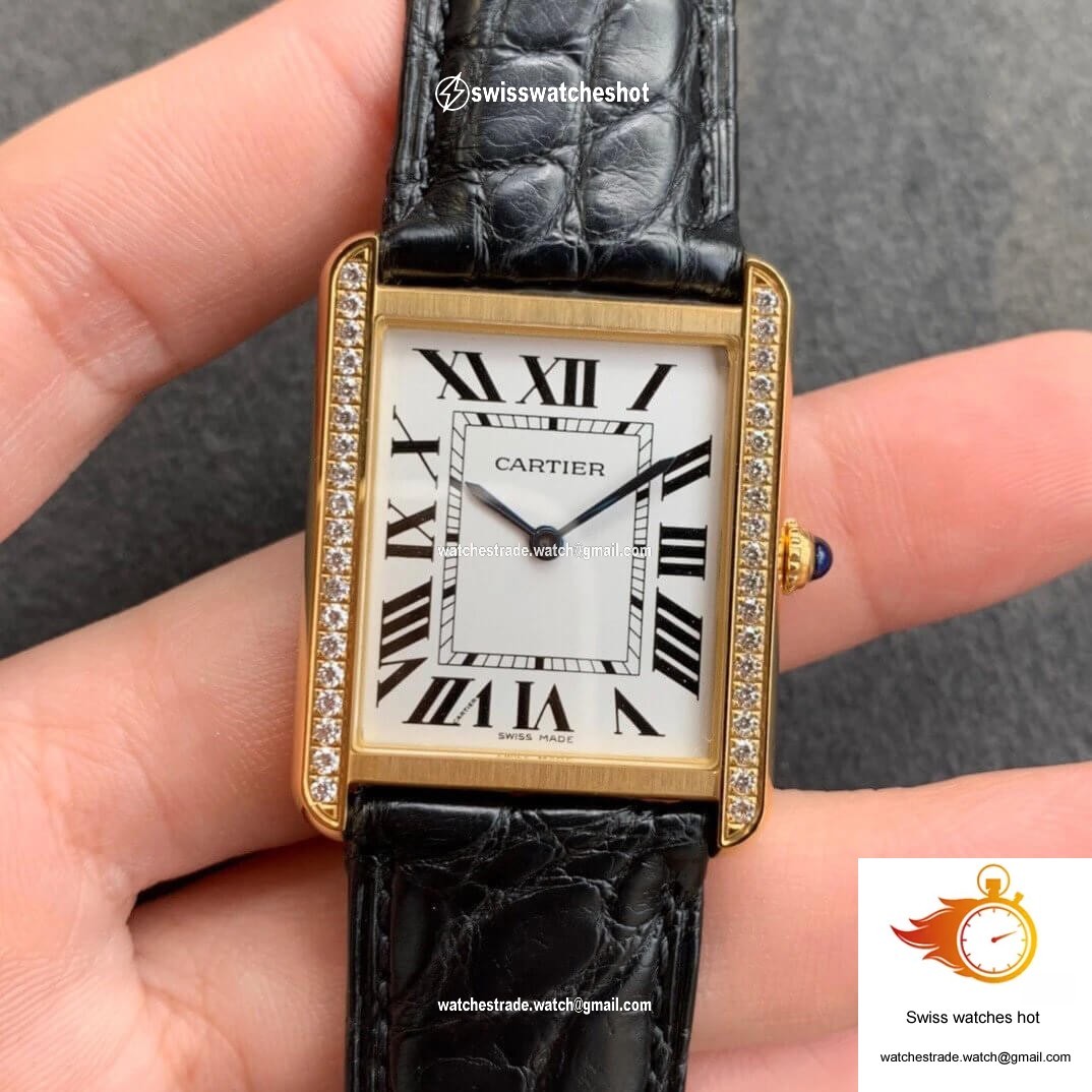 Cartier Tank K11 Factory V2 Yellow Gold White Dial 1