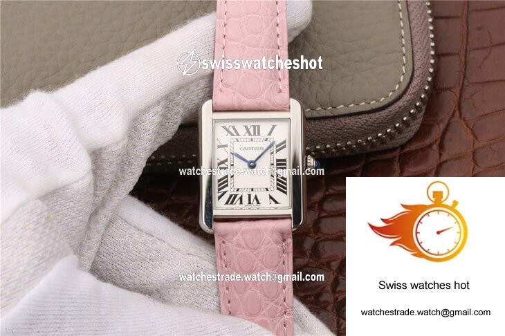 Cartier Tank Ladies Stainless Steel White Dial 1