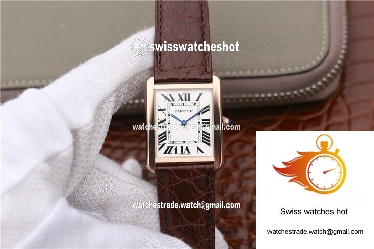Cartier Tank W5200025 K11 Factory White Dial 1