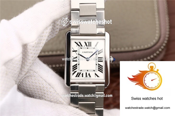Cartier Tank W5200013 K11 Factory White Dial 1