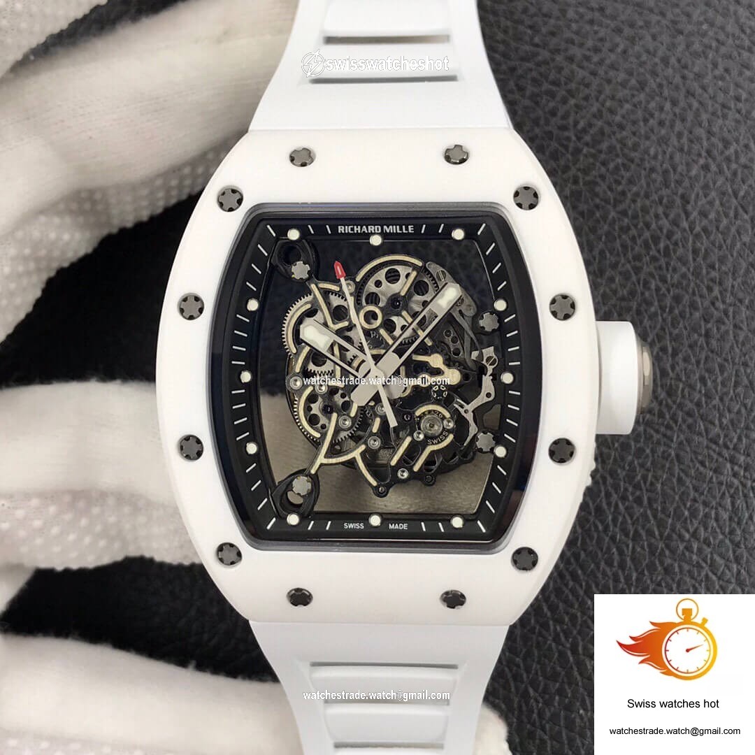 Richard Mille RM055 ZF Factory White Ceramic 1