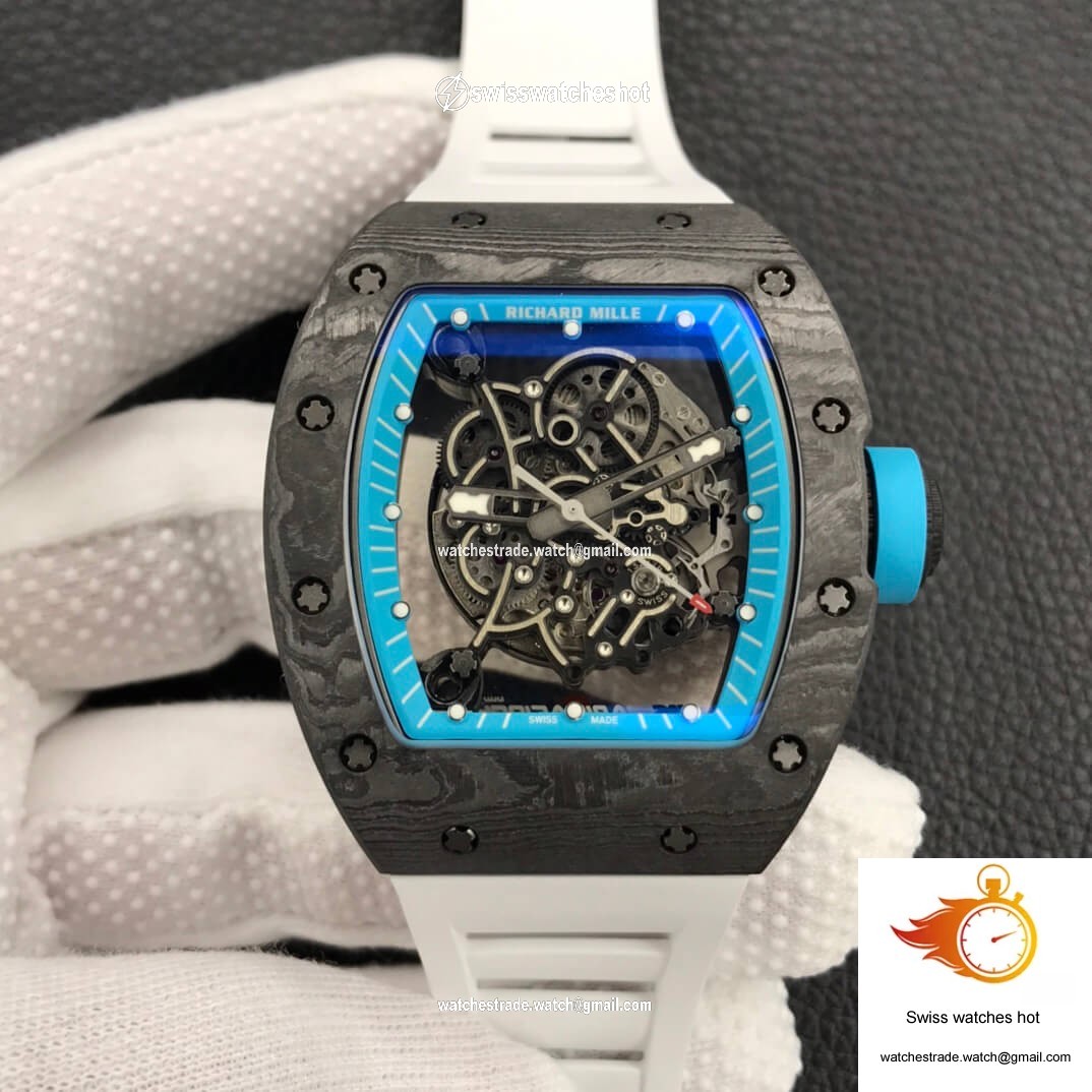 Richard Mille RM055 ZF Factory White Rubber Strap 1
