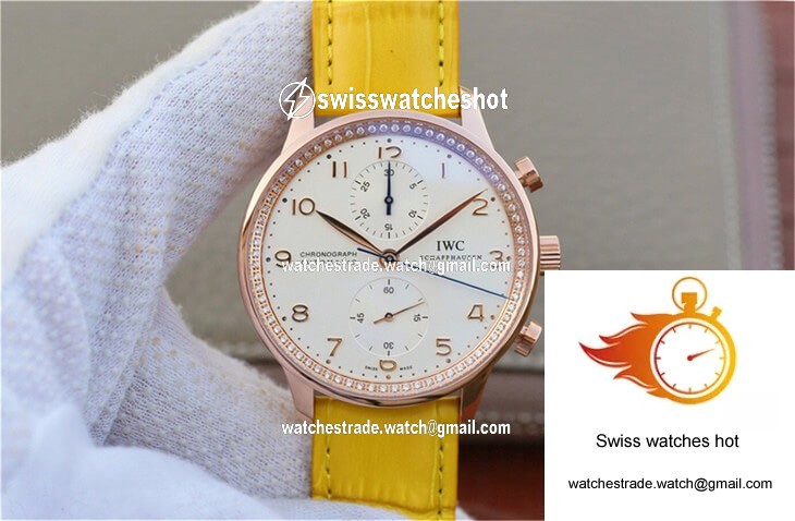IWC Portuguese ZF Factory Yellow Cowhide Strap 1