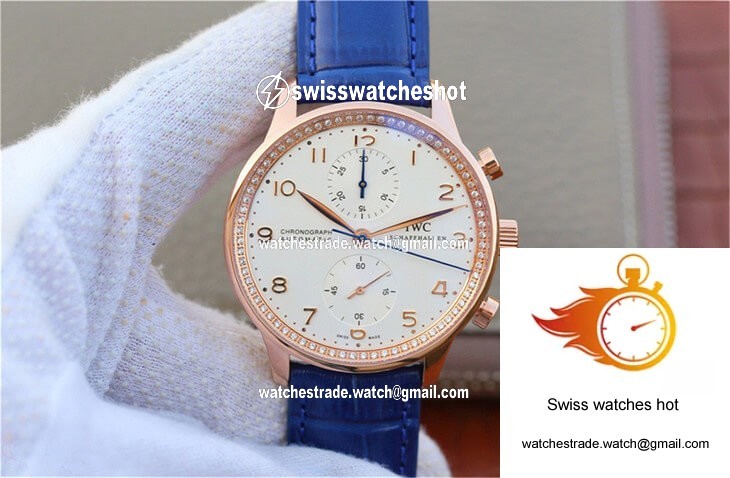 IWC Portuguese ZF Factory Blue Cowhide Strap 1