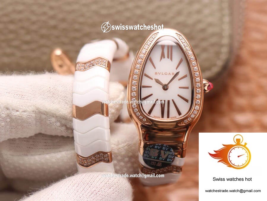 Bvlgari Serpenti 102202 BV Factory Rose Gold White Dial 1