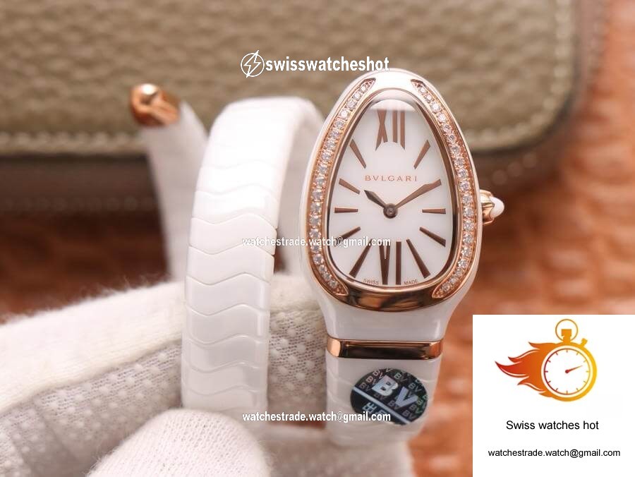 Bvlgari Serpenti 102613 BV Factory White Ceramic Dial 1