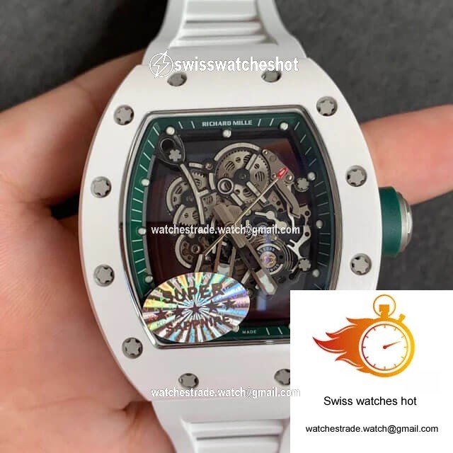 Richard Mille RM055 KV Factory White Ceramic Skeleton Dial 1