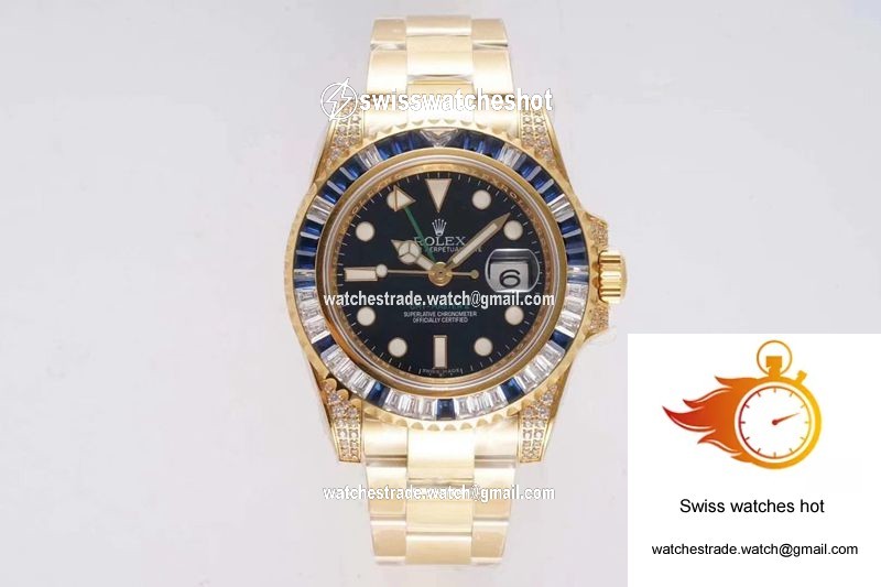 Rolex GMT Master II 116758 SAru ROF Factory Blue White Diamond 1