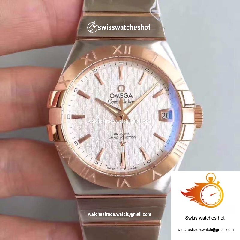 Omega Constellation 123.20.38.21.02.008 38MM 3S Factory White Textured Dial 1