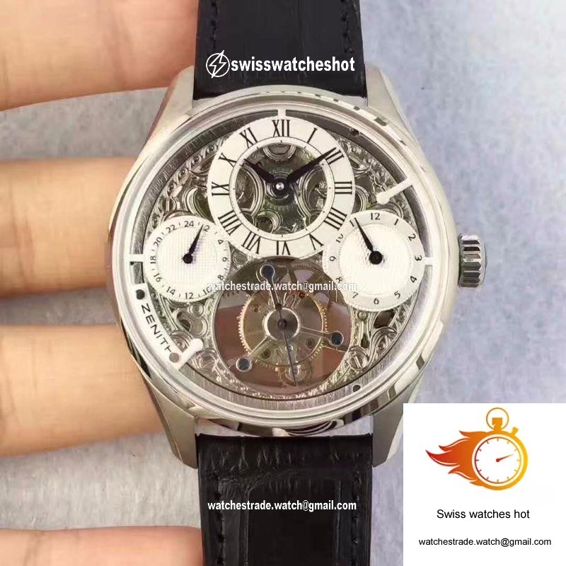 Zenith EP Calender Skeleton Tourbillon SS/LE White and Skeleton Dial 1