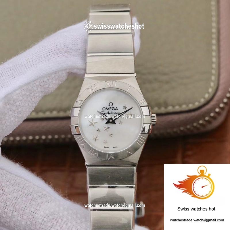 Omega Constellation Quartz Ladies 27mm TW Factory White Dial 1