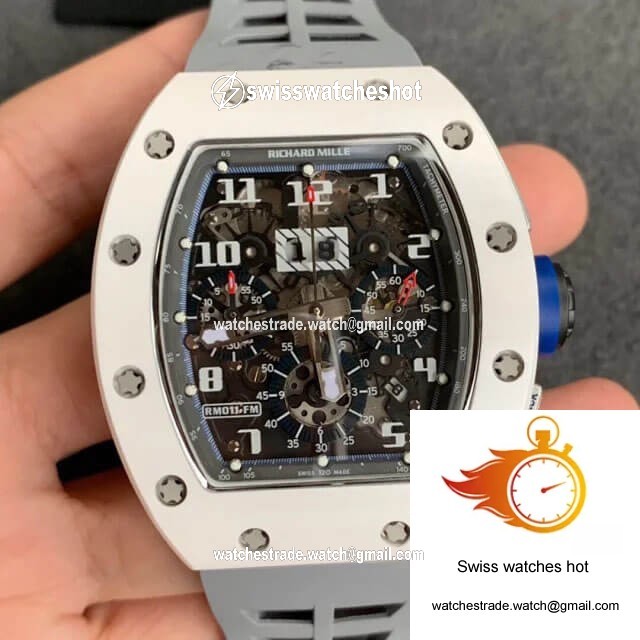 Richard Mille RM-011 KV Factory White Ceramic Case 1