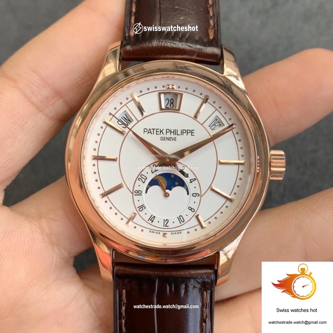 Patek Philippe Complications 5205R-001 GR Factory Rose Gold Milky White Dial 1