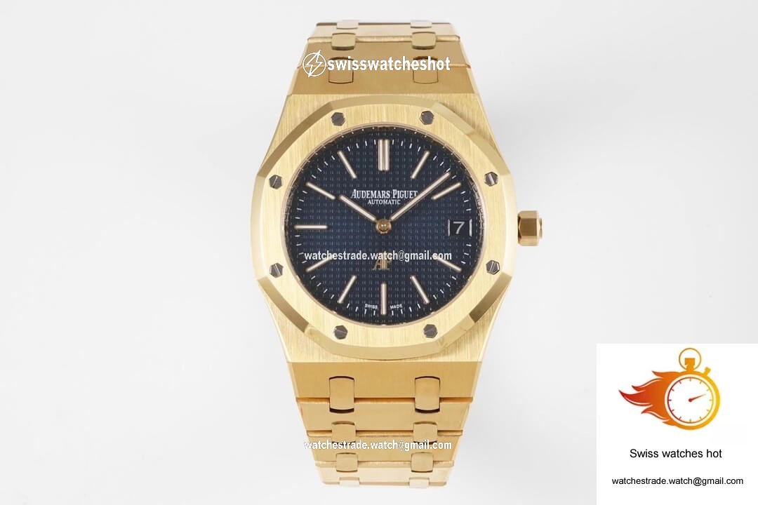 Audemars Piguet Royal Oak 15202BA.OO.1240BA.01 KZ Factory Yellow Gold Blue Dial 1