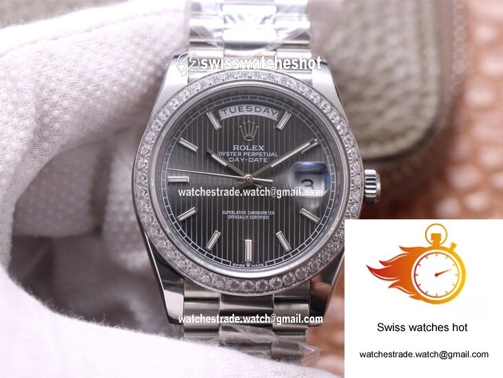 Rolex Day-Date M228349RBR-0008 EW Factory White Gold Grey Dial 1