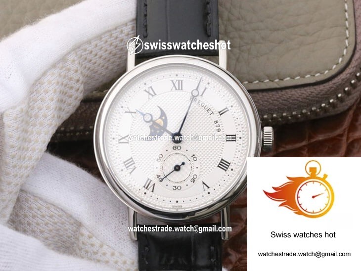 Breguet Classique Moonphase 4396 Stainless Steel White Dial 1