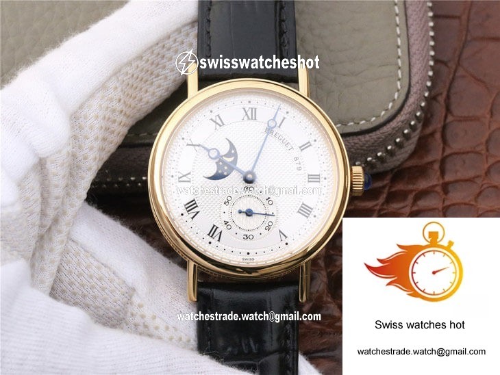 Breguet Classique Moonphase 4396 Yellow Gold White Dial 1