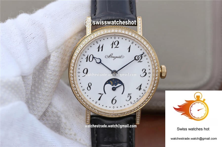 Breguet Classique Moonphase 9087BB/29/964 TW Factory Yellow Gold White Dial 1