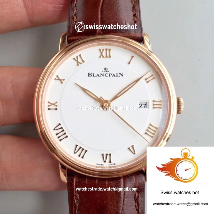 Blancpain Villeret 6651-3642-55B ZF Factory Rose Gold White Dial 1