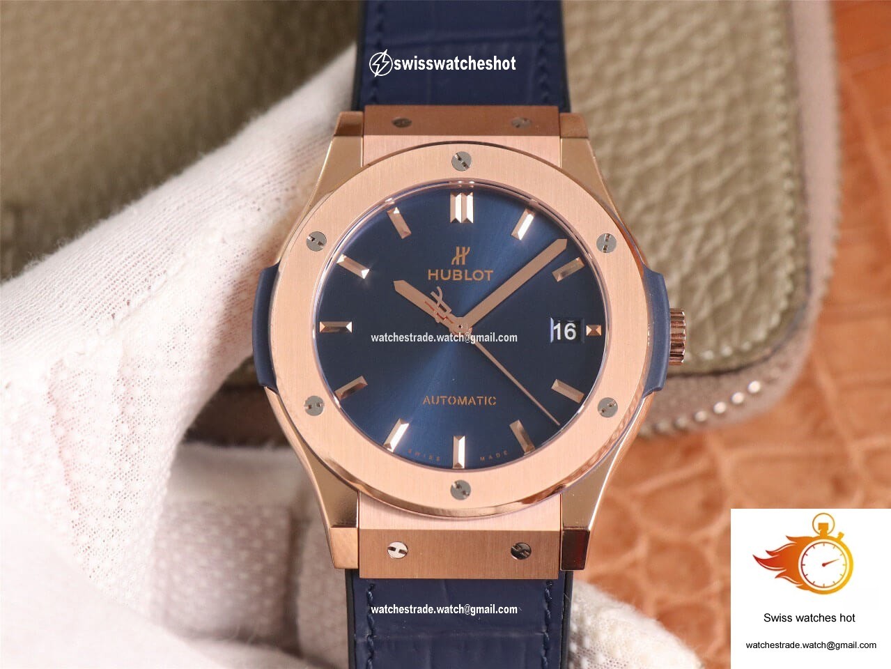 Hublot Classic Fusion 511.OX.7180.LR WWF Factory Rose Gold Blue Dial 1