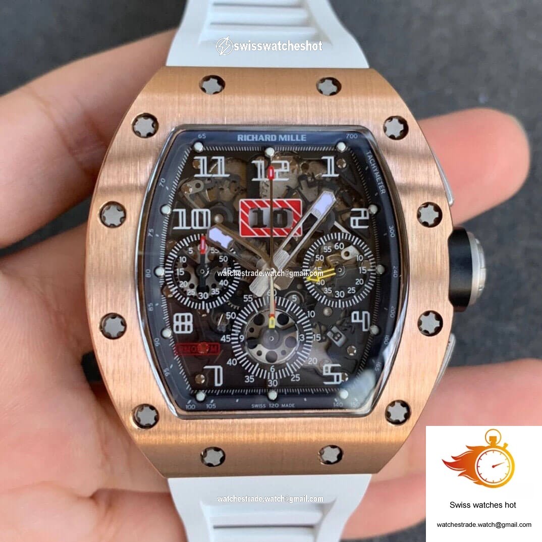Richard Mille RM11 KV Factory Rose Gold White Strap 1