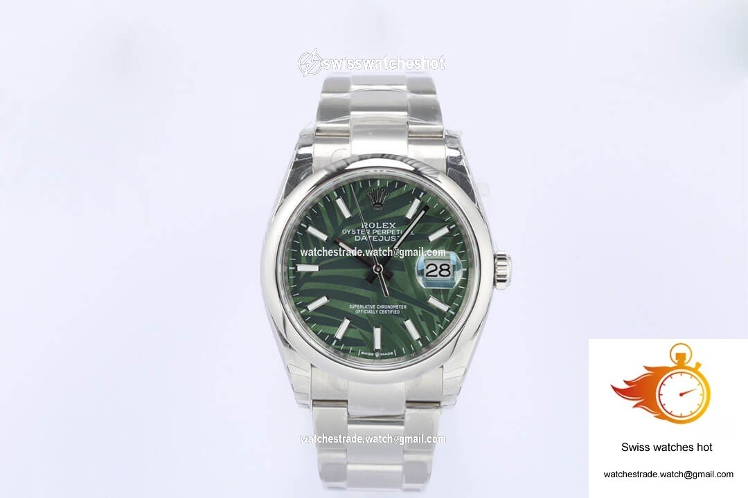 Rolex Datejust M126200-0020 EW Factory Olive Green Palm Leaf Pattern Dial 1