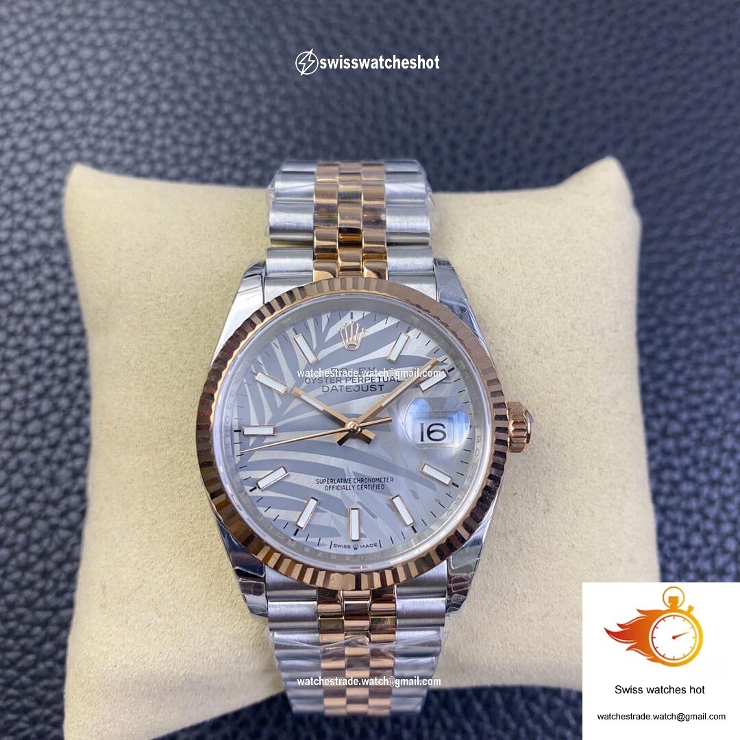 Rolex Datejust M126231-0031 EW Factory Silver Palm Leaf Pattern Dial 1