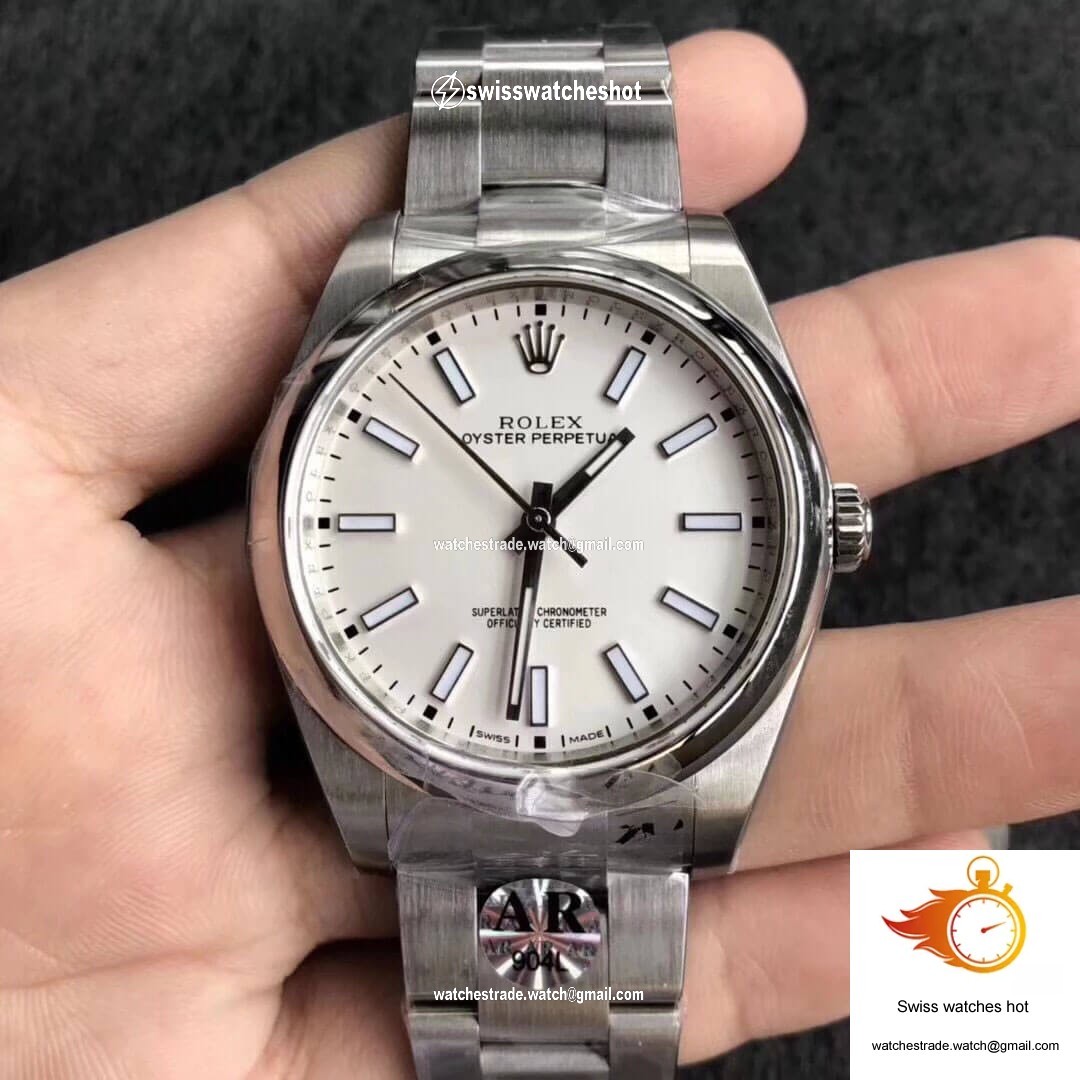 Rolex Oyster Perpetual 114300 39MM AR Factory White Dial 1