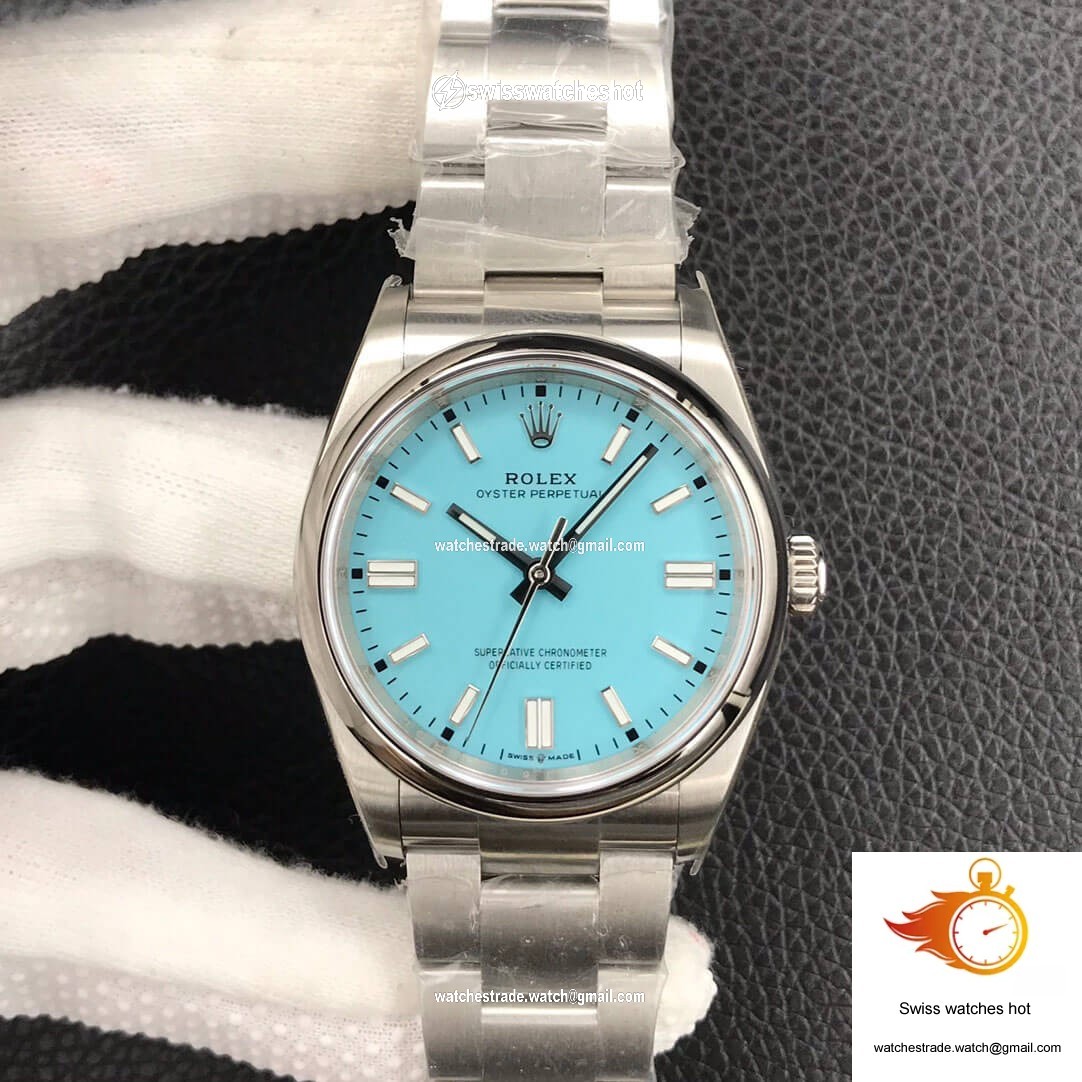 Rolex Oyster Perpetual M126000-0006 36MM EW Factory Turquoise Blue Dial 1
