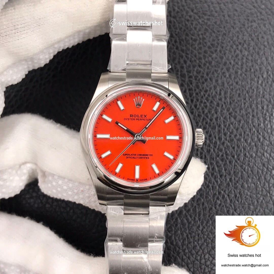 Rolex Oyster Perpetual M277200-0008 31MM EW Factory Coral Red Dial 1