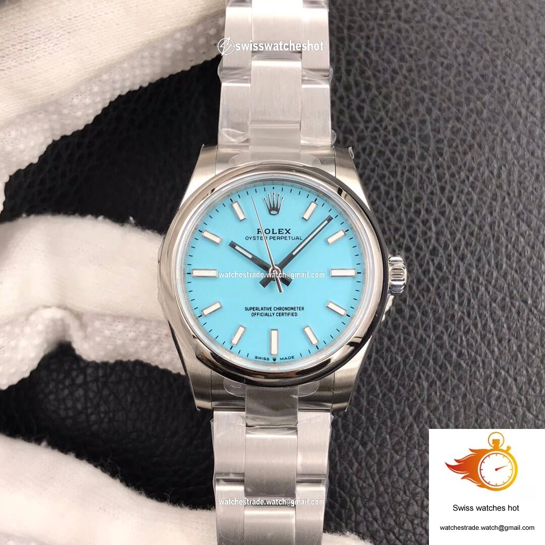 Rolex Oyster Perpetual M277200-0007 31MM EW Factory Turquoise Blue Dial 1