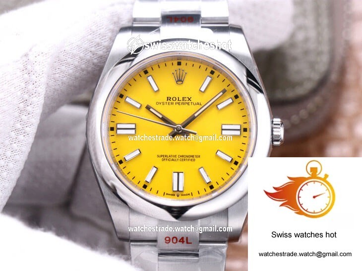 Rolex Oyster Perpetual M124300-0004 41MM EW Factory Yellow Dial 1