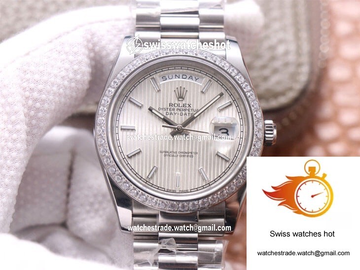 Rolex Day-Date M228349RBR-0007 EW Factory Silver Dial 1