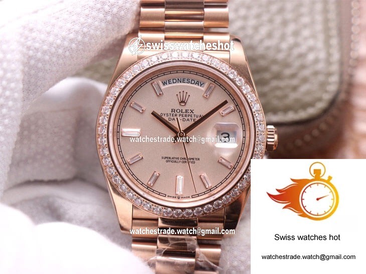 Rolex Day-Date M228345RBR-0007 EW Factory Diamond Sundust Dial 1